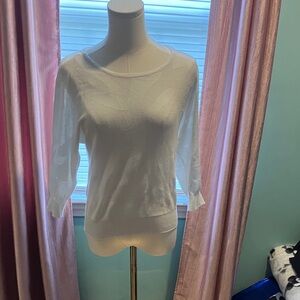 Madison White Knit Top